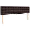 vidaXL Ottomán ágykeret matracokkal Sötétbarna 200x200cm szövet