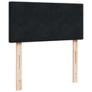 vidaXL Ottomán ágykeret matraccal Fekete 100x200cm bársony