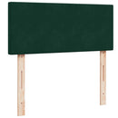 vidaXL sötétzöld bársony ottomán ágy matraccal & LED-ek 120x190cm