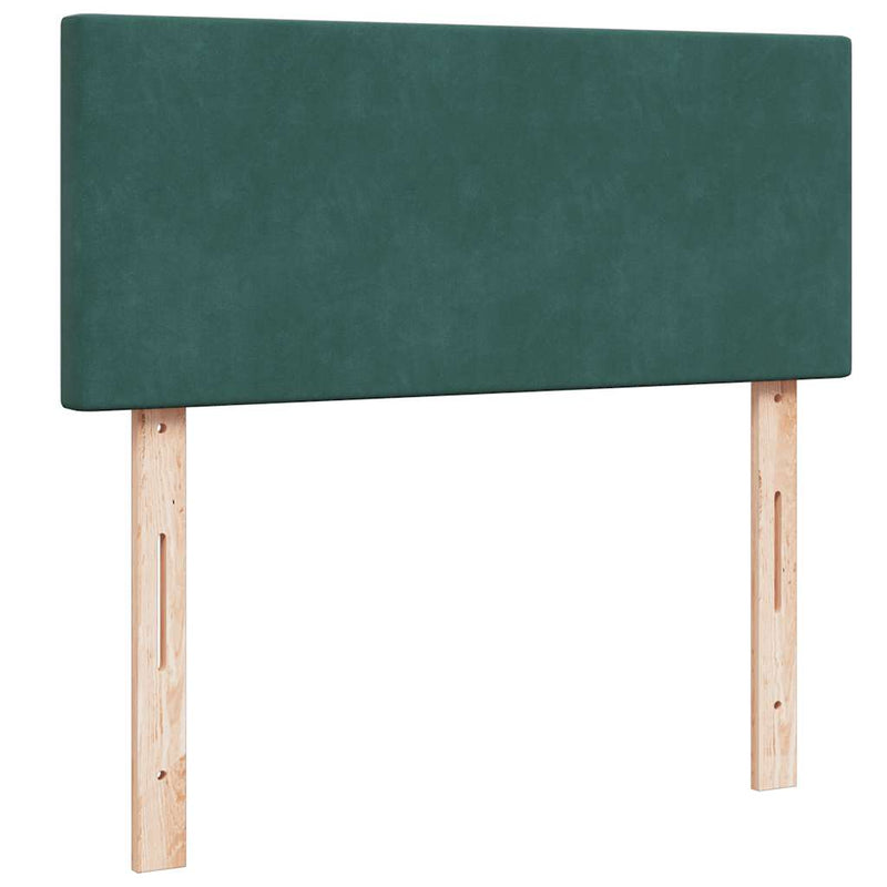 vidaXL sötétzöld bársony ottomán ágy matraccal & LED-ek 120x190cm