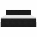 vidaXL Ottomán ágykeret matraccal fekete 160x200cm bársony