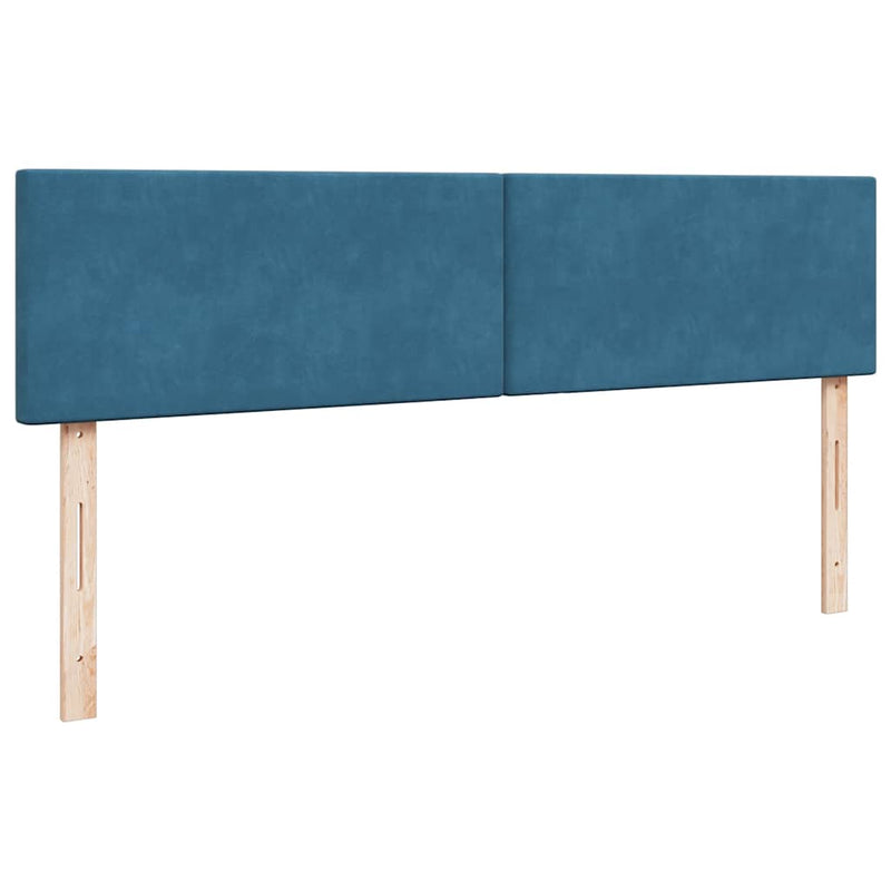 vidaXL Ottomán ágykeret matraccal sötétkék 180x200cm bársony