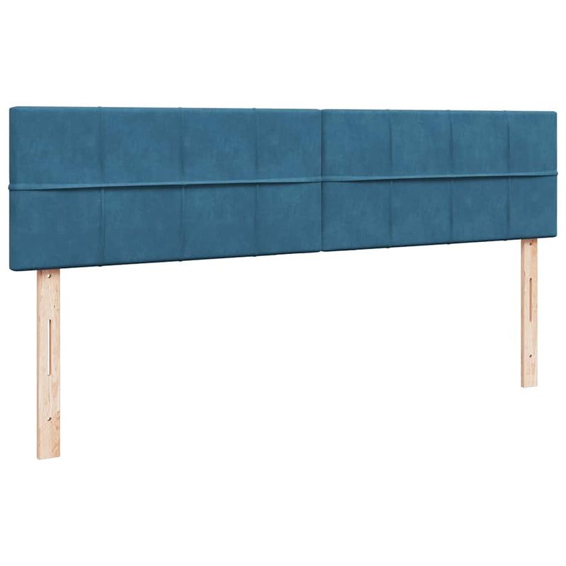vidaXL Ottomán ágykeret matraccal sötétkék 180x200cm bársony