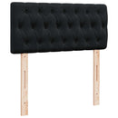 vidaXL Ottomán ágykeret matraccal Fekete 100x200cm bársony