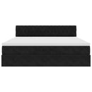 vidaXL Ottomán ágykeret matraccal fekete 180x200cm bársony