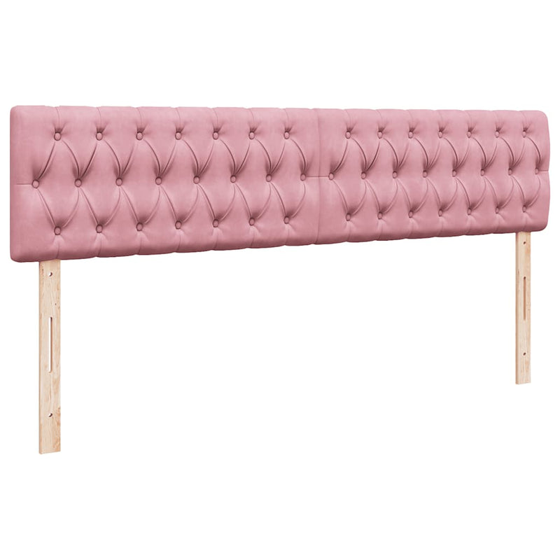 vidaXL Ottomán ágykeret matracokkal Rózsaszín 200x200cm bársony