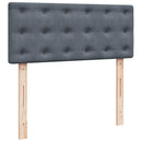 vidaXL sötétszürke bársony ottomán ágy matraccal & LED-ek 120x190cm