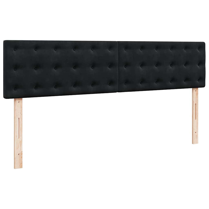 vidaXL Ottomán ágykeret matraccal fekete 180x200cm bársony