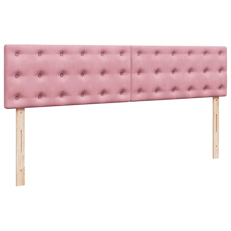 vidaXL rózsaszín bársony ottomán ágy matraccal & LED-ek 180x200 cm