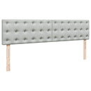 vidaXL Ottomán ágykeret matracokkal világosszürke 200x200cm bársony