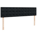 vidaXL Ottomán ágykeret matracokkal Fekete 200x200cm bársony