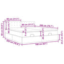 vidaXL szürke műbőr ottomán ágy matracokkal & LED-ek 160x200cm