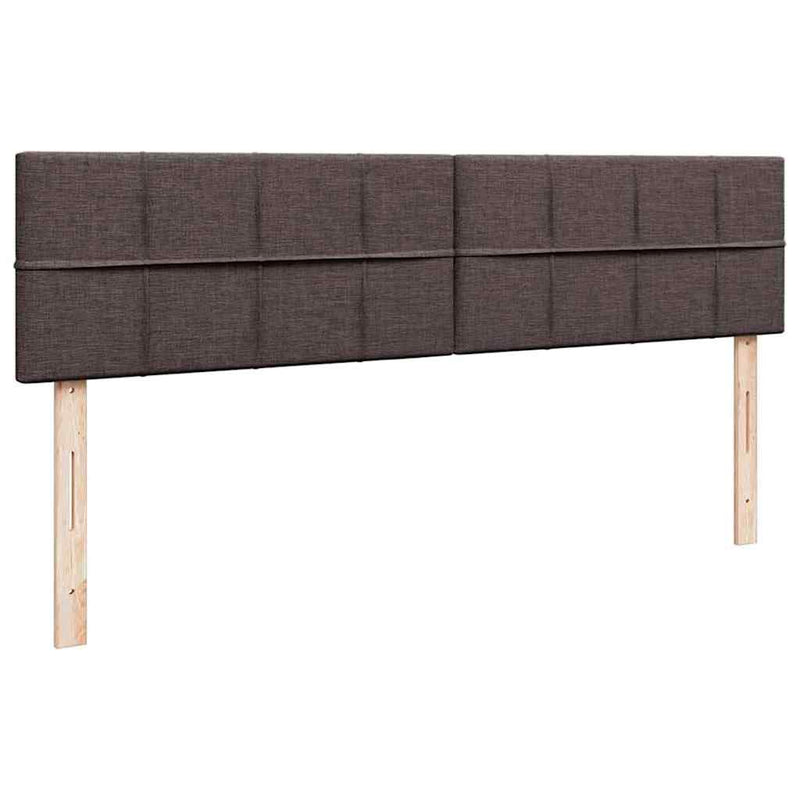 vidaXL Ottomán ágykeret matracokkal Sötétbarna 180x200cm szövet
