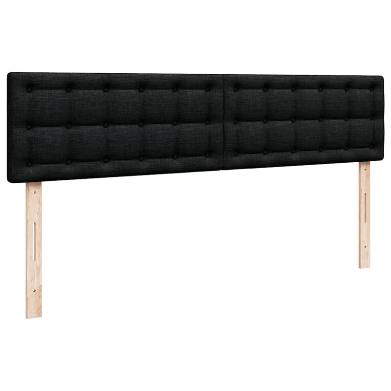 vidaXL Ottomán ágykeret matracokkal Fekete 160x200cm szövet