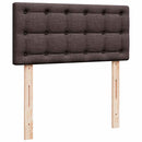 vidaXL Ottomán ágykeret matracokkal Sötétbarna 200x200cm szövet