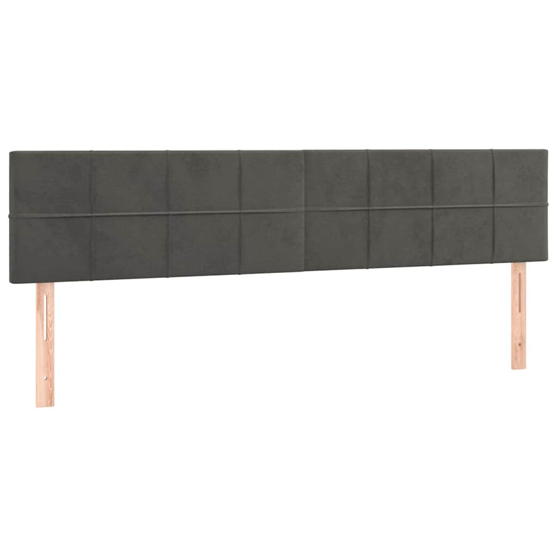 vidaXL Ottomán ágykeret matracokkal sötét szürke 160x200cm bársony