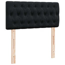 vidaXL Ottomán ágykeret matracokkal Fekete 200x200cm bársony