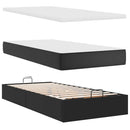 vidaXL fekete műbőr ottomán ágy matraccal 100x200cm