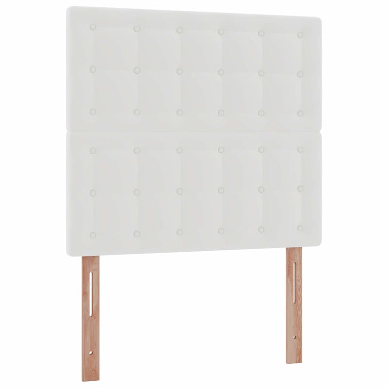 vidaXL fehér műbőr ottomán ágy matraccal 100x200cm