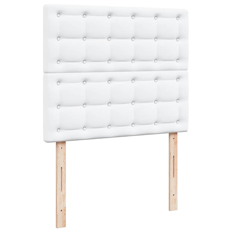 vidaXL Ottomán ágykeret matraccal Fehér 120x190 cm műbőrrel