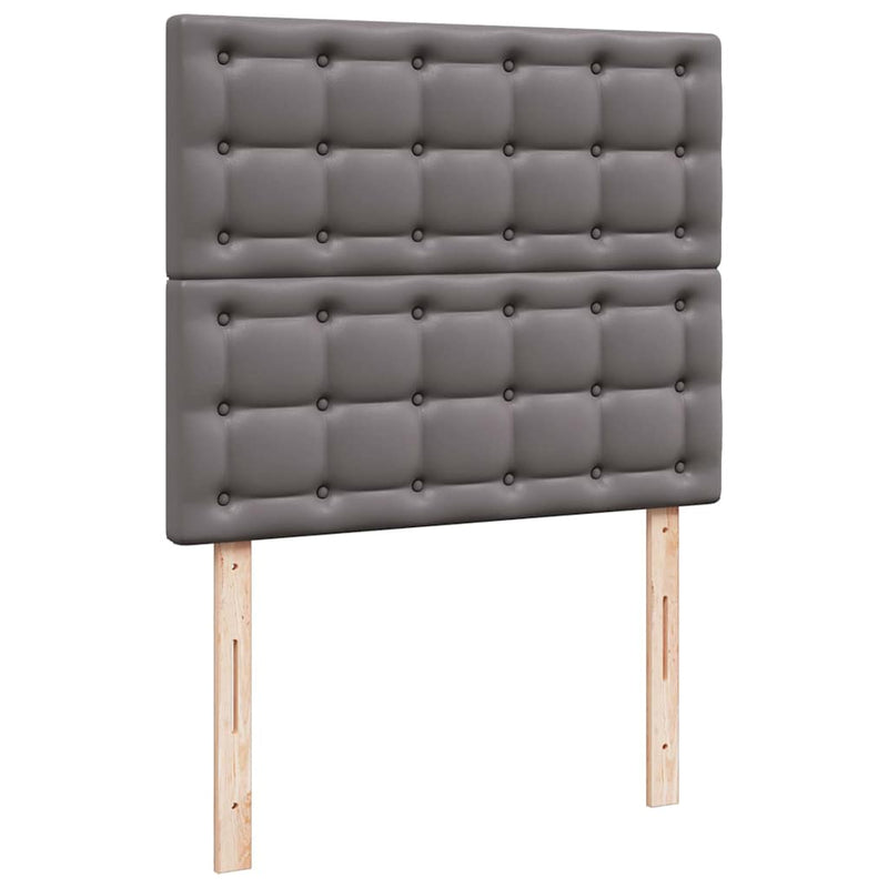 vidaXL Ottomán ágykeret matraccal Szürke 120x190 cm műbőr 120x190 cm