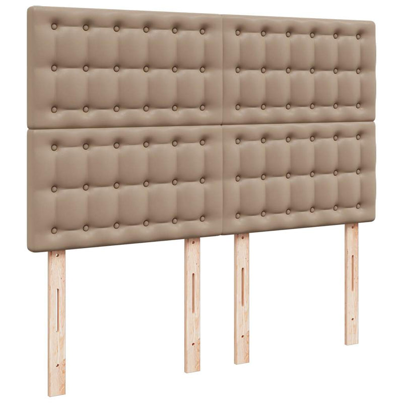 vidaXL Ottomán ágykeret matraccal Cappucino 140x200cm műbőrrel