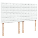 vidaXL Ottomán ágykeret matraccal Fehér 200x200cm műbőrrel