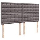 vidaXL Ottomán ágykeret matraccal Szürke 200x200cm műbőrrel