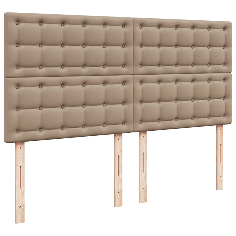 vidaXL Ottomán ágykeret matraccal Cappucino 200x200cm műbőrrel