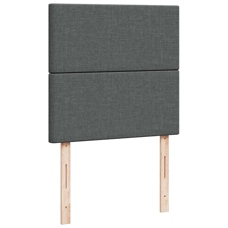 vidaXL Ottomán ágykeret matraccal sötétszürke 80x200cm szövet