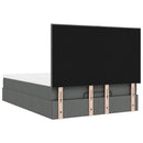 vidaXL Ottomán ágykeret matraccal sötét szürke 140x190cm szövet
