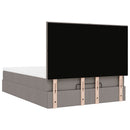 vidaXL Oszmán ágykeret matraccal tópszín 140x200cm szövet