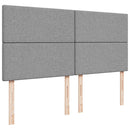 vidaXL Ottomán ágykeret matraccal világosszürke 160x200cm szövet