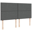 vidaXL Ottomán ágykeret matraccal sötét szürke 160x200cm szövet