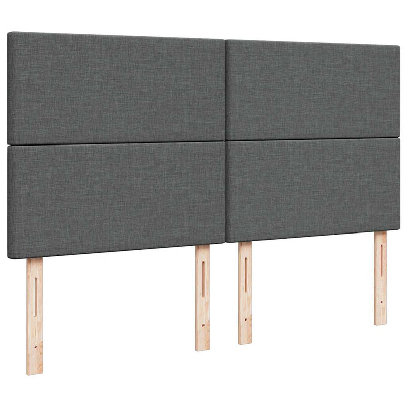 vidaXL Ottomán ágykeret matraccal sötét szürke 160x200cm szövet