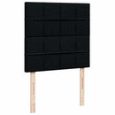 vidaXL Ottomán ágy matraccal fekete 90x200 cm szövet