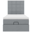 vidaXL Ottomán ágy matraccal világosszürke 100x200 cm szövet