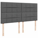vidaXL Ottomán ágykeret matracokkal Sötét szürke 200x200cm szövet