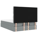 vidaXL Ottomán ágykeret matraccal világosszürke 140x190 cm szövet