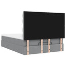 vidaXL Ottomán ágykeret matraccal világosszürke 140x200cm szövet