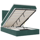 vidaXL Ottomán ágykeret matracokkal sötétzöld 120x190cm bársony