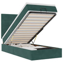 vidaXL Ottomán ágykeret matracokkal sötétzöld 90x190cm bársony