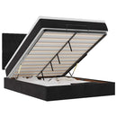 vidaXL Ottomán ágykeret matracokkal fekete 140x190cm bársony