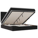 vidaXL Ottomán ágykeret matracokkal fekete 160x200cm bársony