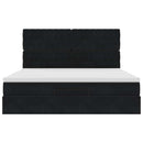 vidaXL Ottomán ágykeret matracokkal fekete 180x200cm bársony