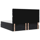 vidaXL Ottomán ágykeret matracokkal fekete 180x200cm bársony