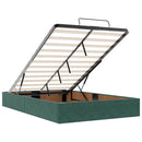 vidaXL Ottomán ágykeret matracokkal sötétzöld 120x190cm bársony