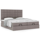 vidaXL oszmán ágykeret matracokkal tópszín 200x200cm szövet