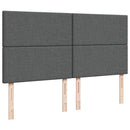 vidaXL Ottomán ágykeret matraccal sötét szürke 160x200cm szövet