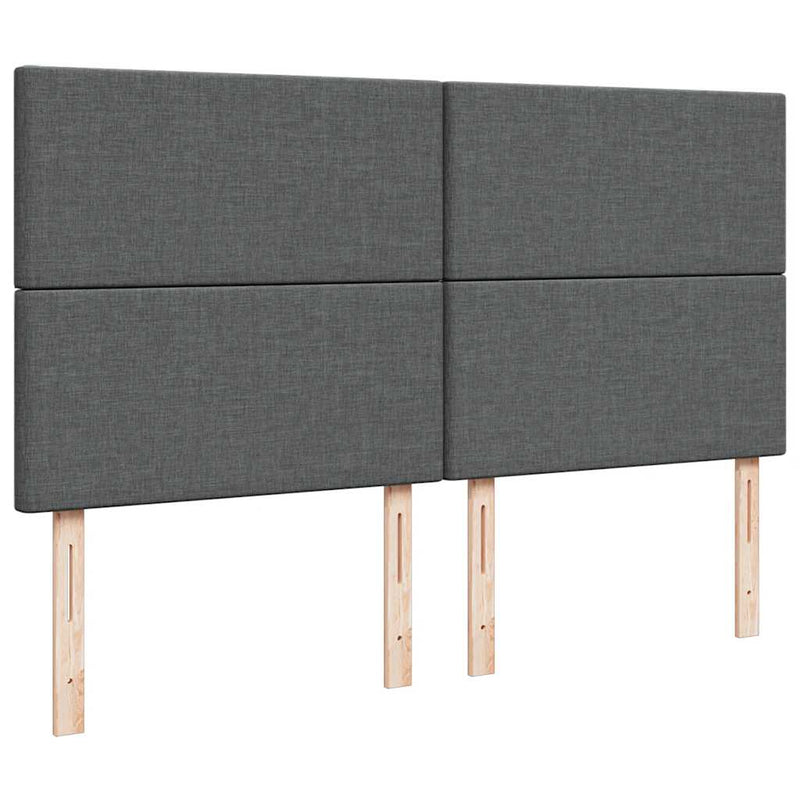 vidaXL Ottomán ágykeret matraccal sötét szürke 160x200cm szövet